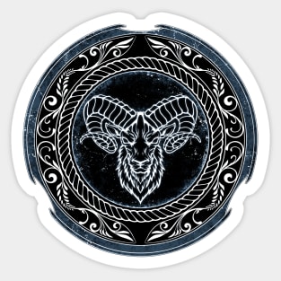 Viking Celtic Ram Aries Zodiac Sticker